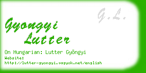 gyongyi lutter business card